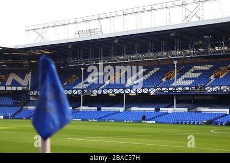 Interior General View of corner flag at Goodison Park Stock Photo