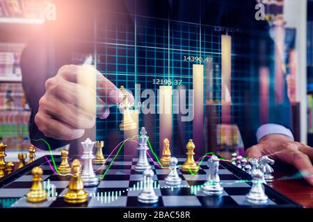 Chess Board Game Concept Of Business Ideas And Competition And Strategy  Plan Success Meaning Stock Financial Statistic Graph Analysis Data Concept  Stock Photo - Download Image Now - iStock