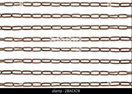 old rusty chain. Isolated on a white background. Stock Photo