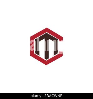 Initial Letter mc logo or cm logo vector design template Stock Vector