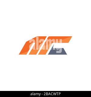 Initial Letter mc logo or cm logo vector design template Stock Vector