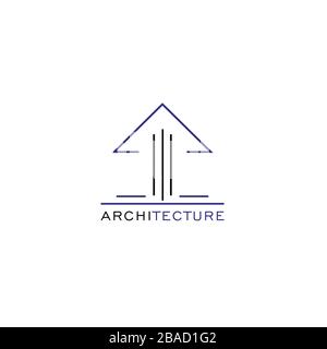 This logo depicts a house house or building. This logo is good for use by companies or businesses engaged in architectural and building construction s Stock Vector