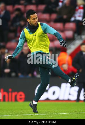 Southampton's Maya Yoshida warms up before kick off Stock Photo