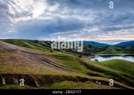 Del Valle Regional Park at Sunrise Stock Photo