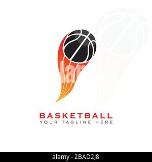 This logo has a picture of a basketball placed in a basket of basketball. This logo is well used as a basketball team logo in the sports field. But it Stock Vector