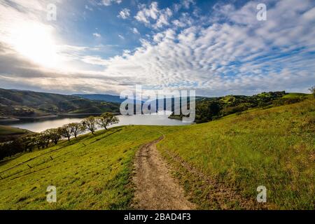 Del Valle Regional Park at Sunrise Stock Photo