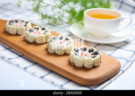 Traditional pastry jujube flower crisp delicious breakfast Stock Photo