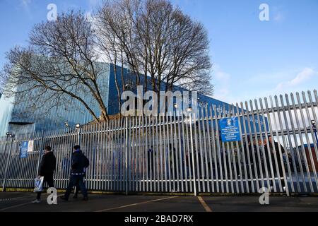 Sheffield Wednesday fans make their way to the stadium before the Sky Bet Championship match at Hillsborough Stock Photo