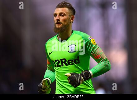 Preston North End goalkeeper Declan Rudd Stock Photo