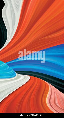 A vector illustration of abstract liquified streaks for smartphone desktop, presentation background. Stock Vector