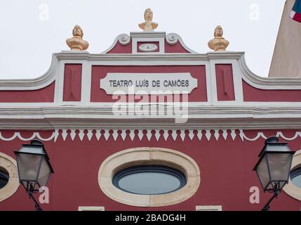 Lisbon, Portugal - March the 1st, 2020: Luis de Camoes Theater building. This place programmes exclusively to children and young audiences Stock Photo