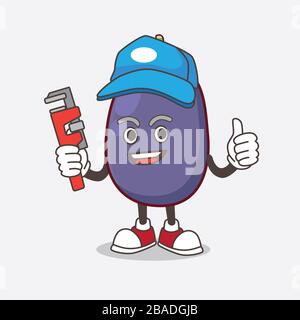 A picture of Java Plum cartoon mascot character with angry face Stock ...