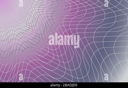 Guilloche vector background, thin wavy lines design Stock Vector