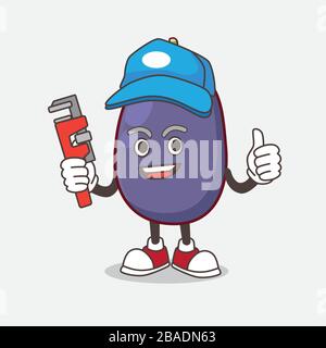 Java Plum Logo Purple Java Plum Mascot Character Vector Illustration Stock Vector ...