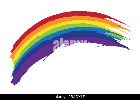 watercolor rainbow isolated on white background vector illustration ...