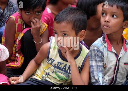 Kids at school in Kumrokhali, West Bengal, India Stock Photo