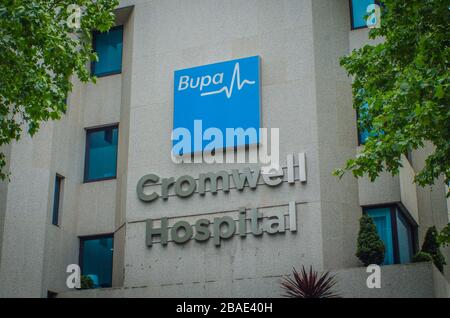 The private sector Bupa Cromwell Hospital, Cromwell Road, Kensington