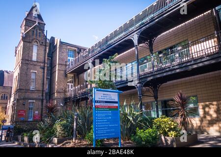 LONDON- St Charles NHS urgent health care centre exterior, a walk in centre in North Kensington Stock Photo