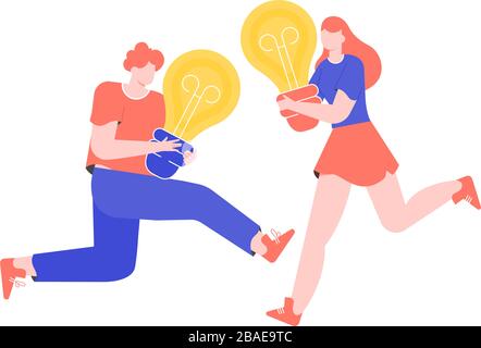 Brainstorming and generating ideas. Stock Vector