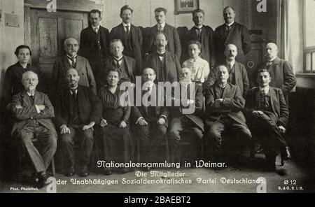 Group shot of candidates from the Independent social democratic party of Germany. Weimar Republic. Germany. 1920s Stock Photo