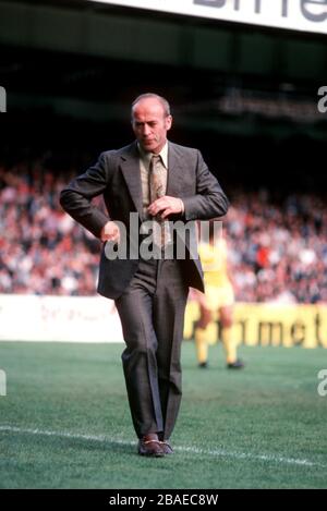 Ron Saunders Aston Villa Manager Ron Saunders with the Manager of the Year trophy ...