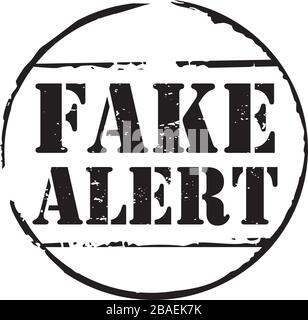 Black grunge stamp and FAKE ALERT. Vector Illustration. Stock Vector