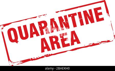 Red stamp QUARANTiNE, Vector Illustration Stock Vector