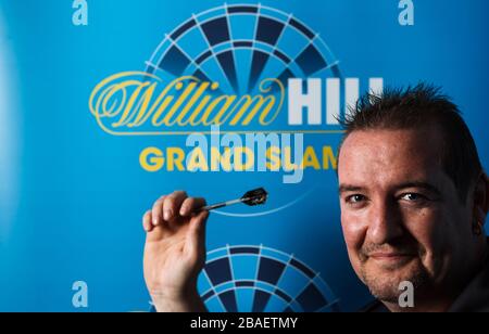 Dean Winstanley pictured at the William Hill shop in Wolverhampton Stock Photo