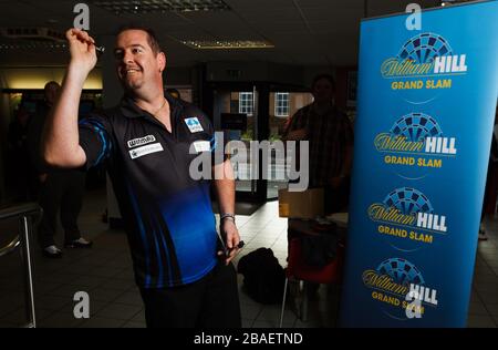 Dean Winstanley pictured at the William Hill shop in Wolverhampton Stock Photo