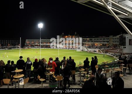 General view of the match action Stock Photo