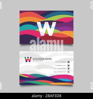 Modern colorful business card template design Stock Vector