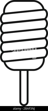 Sweet popsicle icon. Outline sweet popsicle vector icon for web design isolated on white background Stock Vector