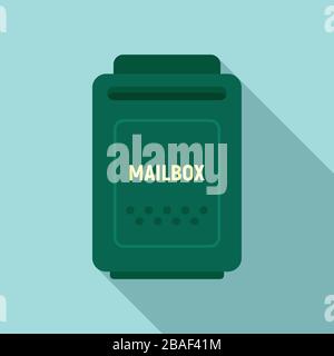 Full mailbox. Empty postbox, mail container with letter, letterbox with ...