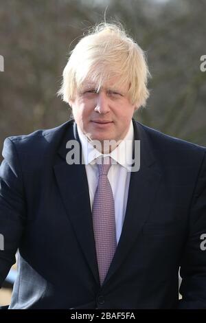 February 7, 2013, London, United Kingdom: (EDITORâ€™S NOTE: Image Archived 07/02/2013).Boris Johnson during a Photo call to launch the Ride London event, London..Prime Minister Boris Johnson MP has tested positive for coronavirus, Downing Street has announced that Mr Johnson has mild symptoms and will self-isolate in Downing Street. He will still be in charge of the government's handling of the crisis, the statement added. (Credit Image: © Keith Mayhew/SOPA Images via ZUMA Wire) Stock Photo