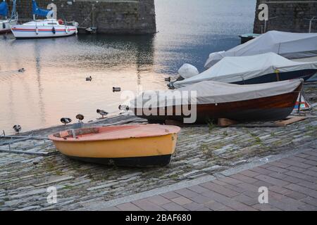 The little port of Argegno on Lake Como, Lombardy Stock Photo