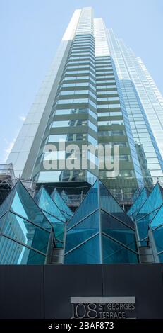 St Georges Terrace building seen in the financial district of Perth, western Australia. Stock Photo