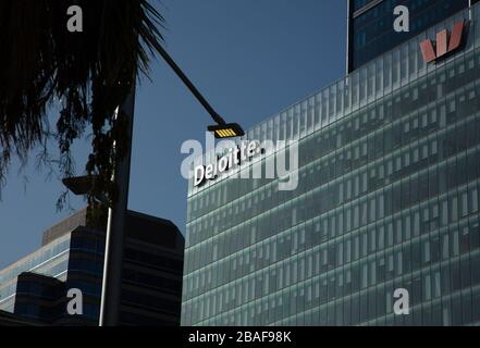 Deloitte building seen in the financial district of Perth, western Australia. Stock Photo