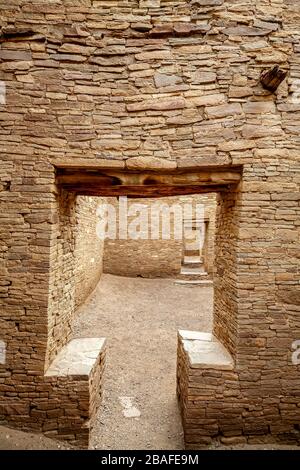 Doors, Pueblo Bonito, Chaco Culture National Historical Park, New Mexico USA Stock Photo