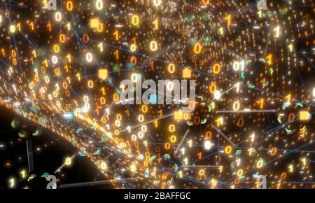 data code binary concept 3d Stock Photo