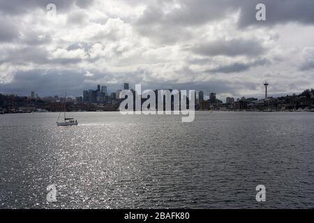 Skyline of downtown Seattle, WA.