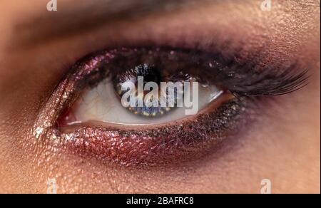 Female eye macro Stock Photo
