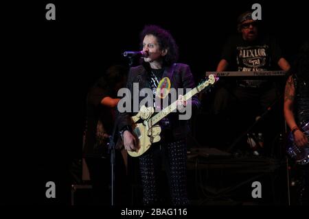 Alex Lora  del grupo mexicano de rock el TRI durante su  concierto en el Valeriana durante la Feria Internacional de Durango  2012.*Durango*.*2*Junio* Stock Photo