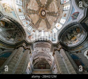 Mexico City, FEB 17, 2017 - Interior view of the historical church - Iglesia de Nuestra Senora de Loreto Stock Photo