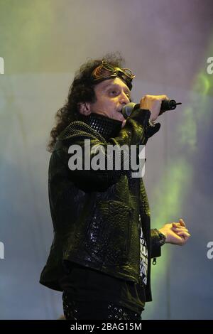 Alex Lora  del grupo mexicano de rock el TRI durante su  concierto en el Valeriana durante la Feria Internacional de Durango  2012.*Durango*.*2*Junio* Stock Photo