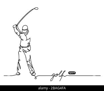 Golf player simple vector background. Stock Vector