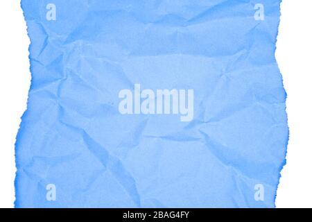 White ripped paper border , blue crupled background Stock Photo