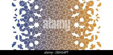 Arabic pattern, islamic vector border. Stock Vector
