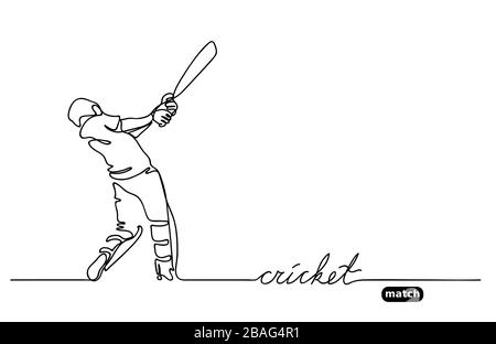 Cricket vector simple background. Stock Vector