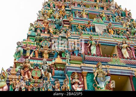 Detail of Naga Pooshani Amman Kovil Temple on Nainativu Island near Jaffna, Sri Lanka Stock Photo