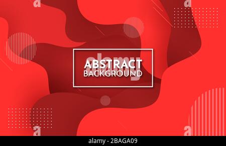 Red Abstract Background, Brochure, Poster, Flyer. Liquid Shape design with dynamic circle abstract. Motion vector Illustration. Stock Vector